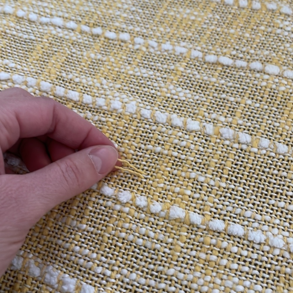 Artisan NY Home Yellow Loose Knit Decorative Throw Blanket Cozycore Scandi Boho - Picture 8 of 8